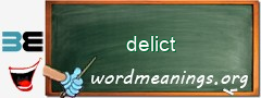 WordMeaning blackboard for delict